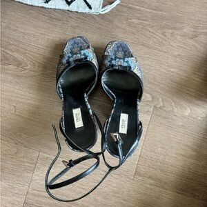 Prada Women's Black and Blue Heels